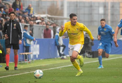 Caye Quintana durante su etapa en el Cádiz CF.