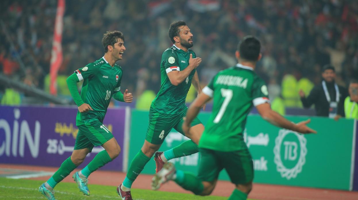 Irak celebró su histórico pase en la Copa del Golfo.