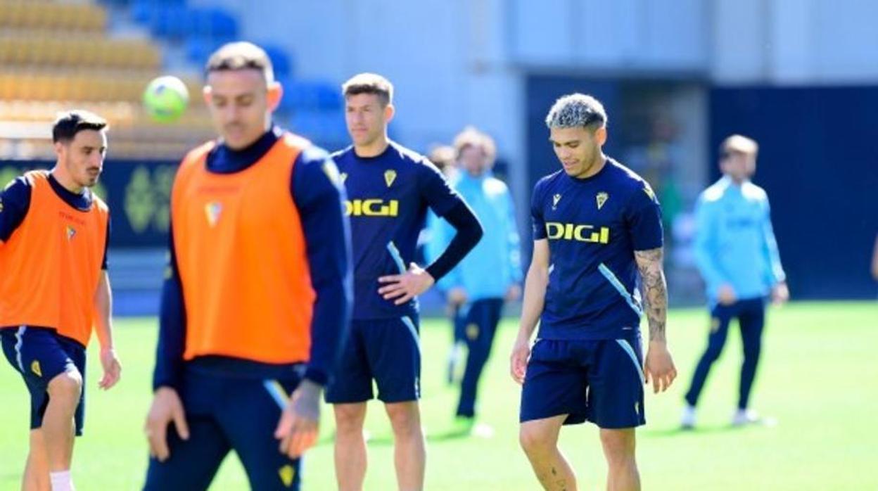 Ocampo en un entrenamiento en Carranza