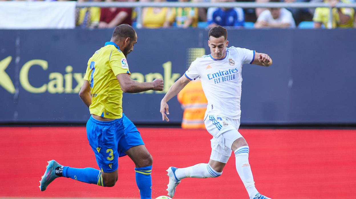 lucas vázquez y fali, en el cádiz - real madrid del pasado año.