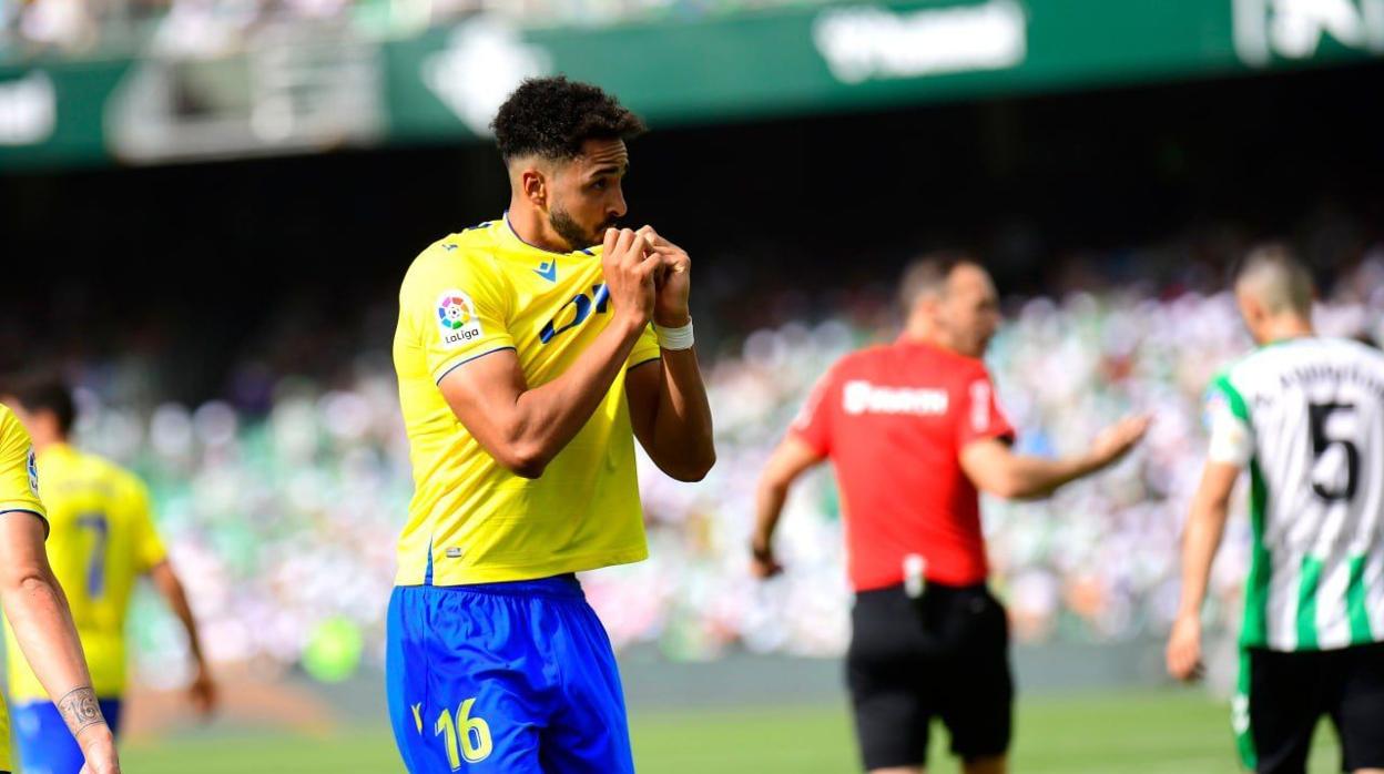 Chris Ramos en el partido ante el Betis