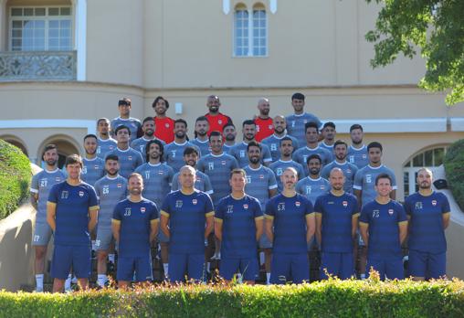 La selección de Irak durante la concentración en Montecastillo. LA VOZ