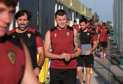 Milutin Osmajic ha estado presente en el entrenamiento del Cádiz CF.