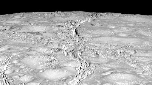 Imágenes en alta resolución de la superficie de Encélado