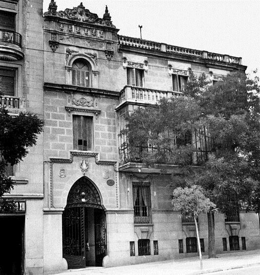 Imagen de 1955 de la casa en que vivió sus últimos días Ramón y Cajal