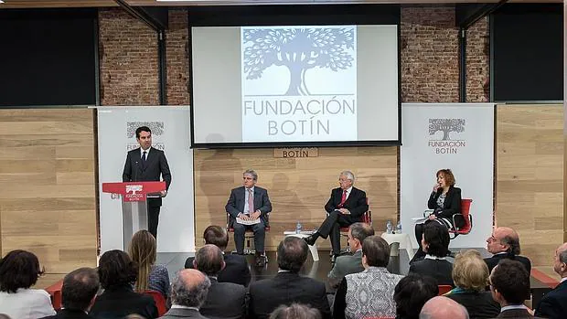 El presidente de la Fundación Botín, Javier Botín, durante la presentación del libro