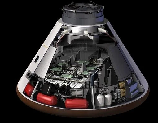 Detalle del módulo Orión, donde los astronautas pueden sobrevivir hasta 21 días
