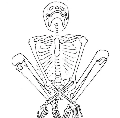 Algunos esqueletos parecían tener las manos atadas en el momento de su muerte