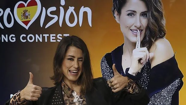 Barei, en la rueda de prensa tras convertirse en la nueva representante de España en Eurovisión