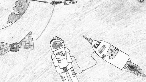 Los dibujos de los niños españoles que viajarán al espacio