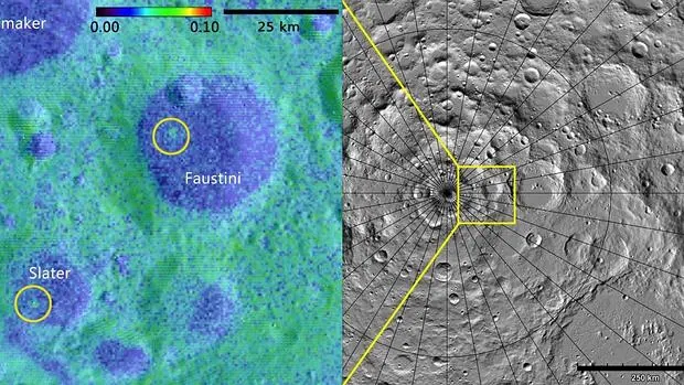 Los nuevos cráteres descubiertos