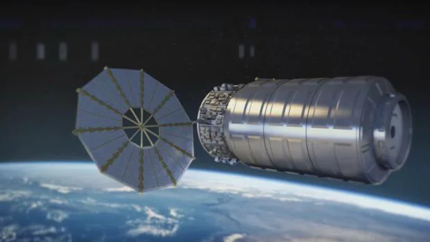 Representación de un carguero espacial Cygnus, donde se ha hecho la prueba para evitar riesgos