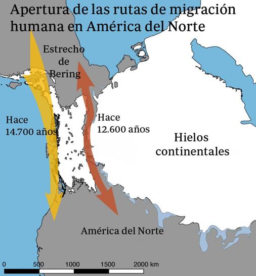 Rutas posibles: a través de la costa del Pacífico o tierra adentro