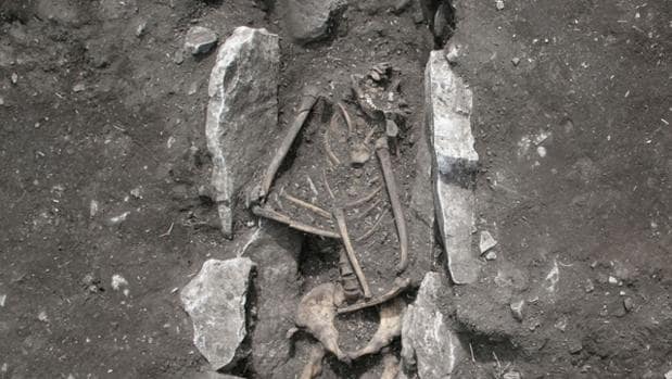 El esqueleto humano encontrado en el altar a Zeus en el monte Liceo
