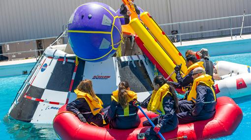 Pruebas del módulo en la piscina de impacto