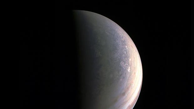 Imagen del polo Norte de Júpiter