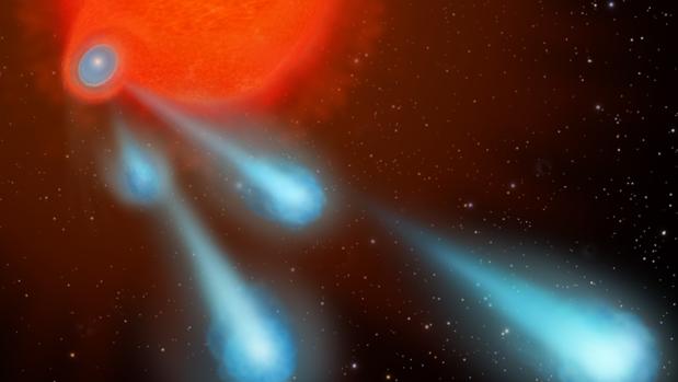La NASA detecta una estrella disparando «balas de cañón» tan pesadas como planetas
