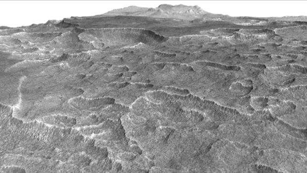 Las formas distintivas de la superficie de Utopia Planitia llevaron a los investigadores a comprobar si había hielo subterráneo
