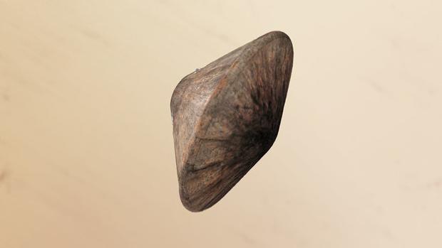 Representación del módulo Schiaparelli, cubierto por un escudo protector para su entrada en la atmósfera de Marte
