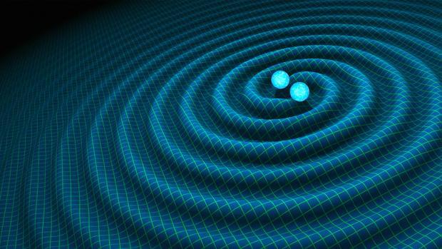 Las ondas gravitacionales, emitidas por la fusión de dos agujeros negros