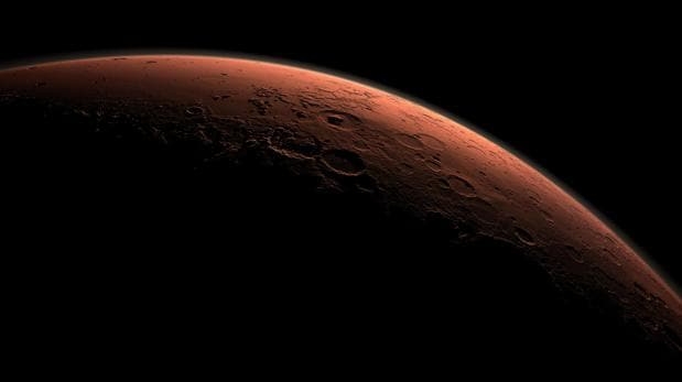 Representación de la superficie de Marte
