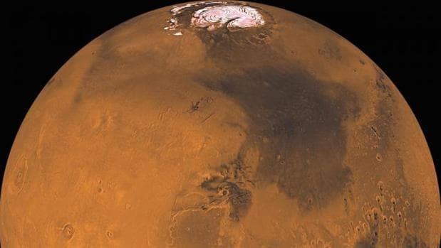 Imagn de Marte creada a partir de cerca de 1.000 imágenes del orbitador Viking