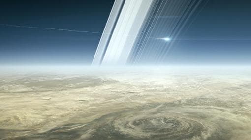 Recreación de la destrucción de la sonda Cassini en la atmósfera de Saturno