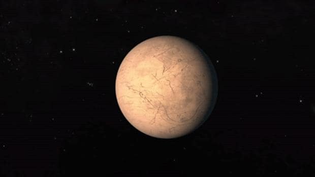 Recreación del exoplaneta Trappist-1 h