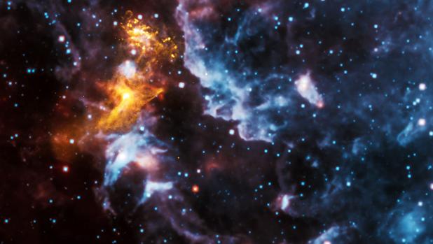 Una estrella de neutrones hace brillar el gas de los alrededores. Estas estrellas parecen ser un origen plausible de las «Fast Radio Bursts»