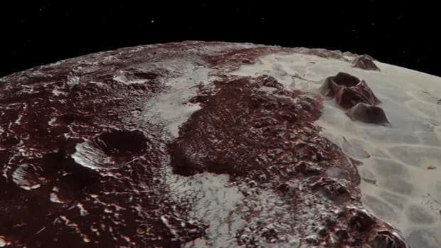 Imgagen del vídeo de la NASA de Plutón y Caronte