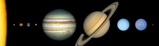 Comparativa de tamaños de los principales cuerpos del Sistema Solar