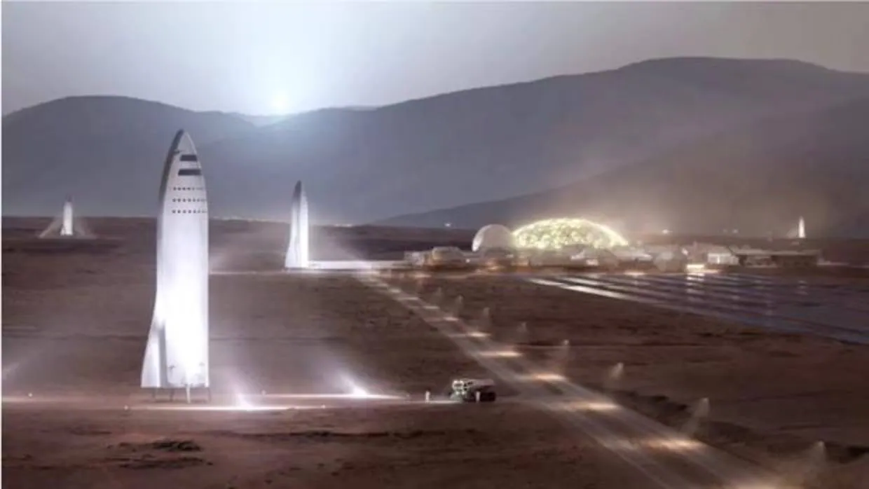 Cohetes posados en Marte, reutilizables y capaces de transportar a 100 pasajeros