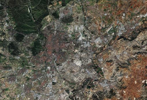 Imagen de Madrid, captada por un satelite Sentinel