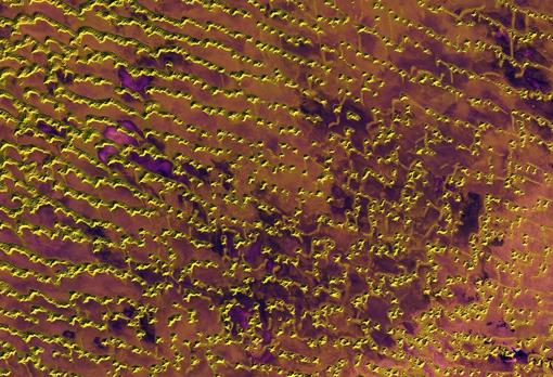 El desierto del Rub al-Jali, en Arabia Saudí, captado por Copernicus