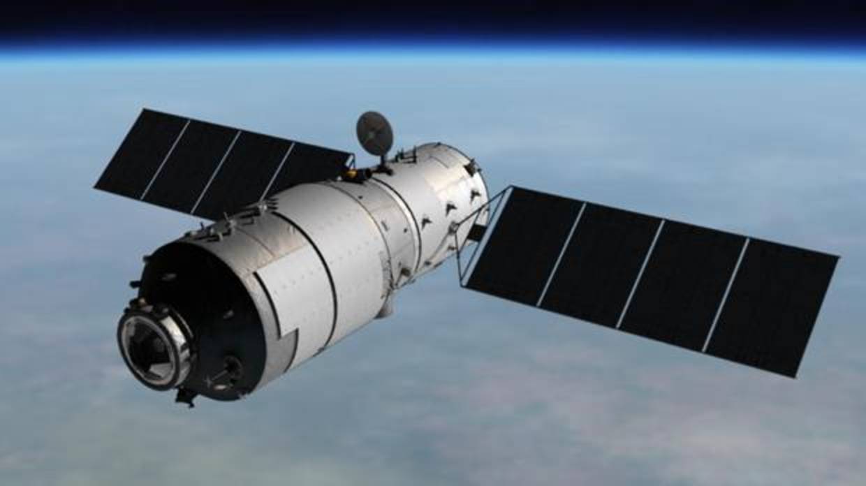 Representación de la estación espacial china Tiangong-1