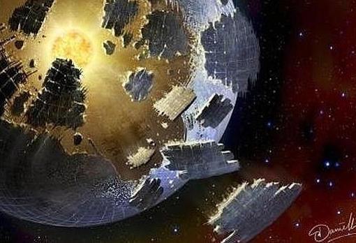 Representación de una esfera de Dyson