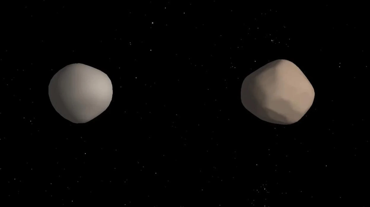 Recreación de cómo puede ser el asteroide binario 2017 YE5