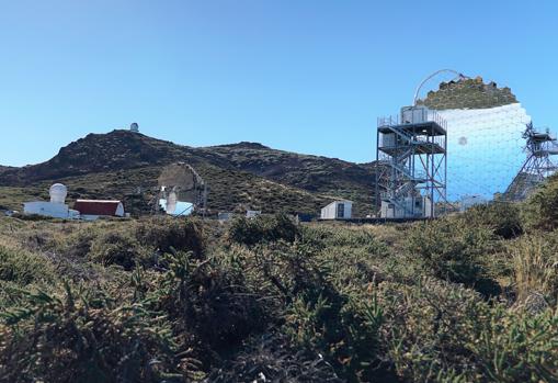 Vista del LST-1 en el Observatorio del Roque de los Muchachos, en La Palma, Canarias