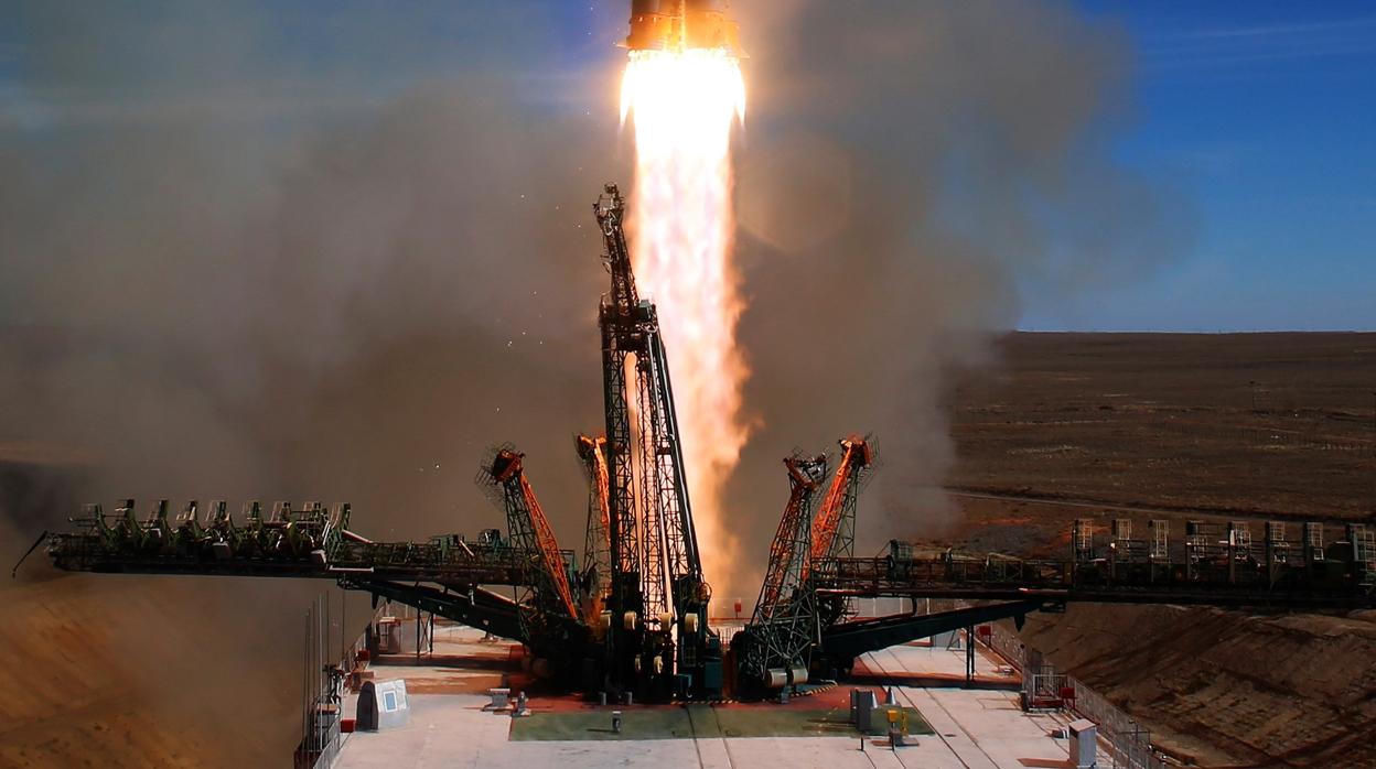 Lanzamiento de la Soyuz MS-10 desde el cosmódromo de Baikonur