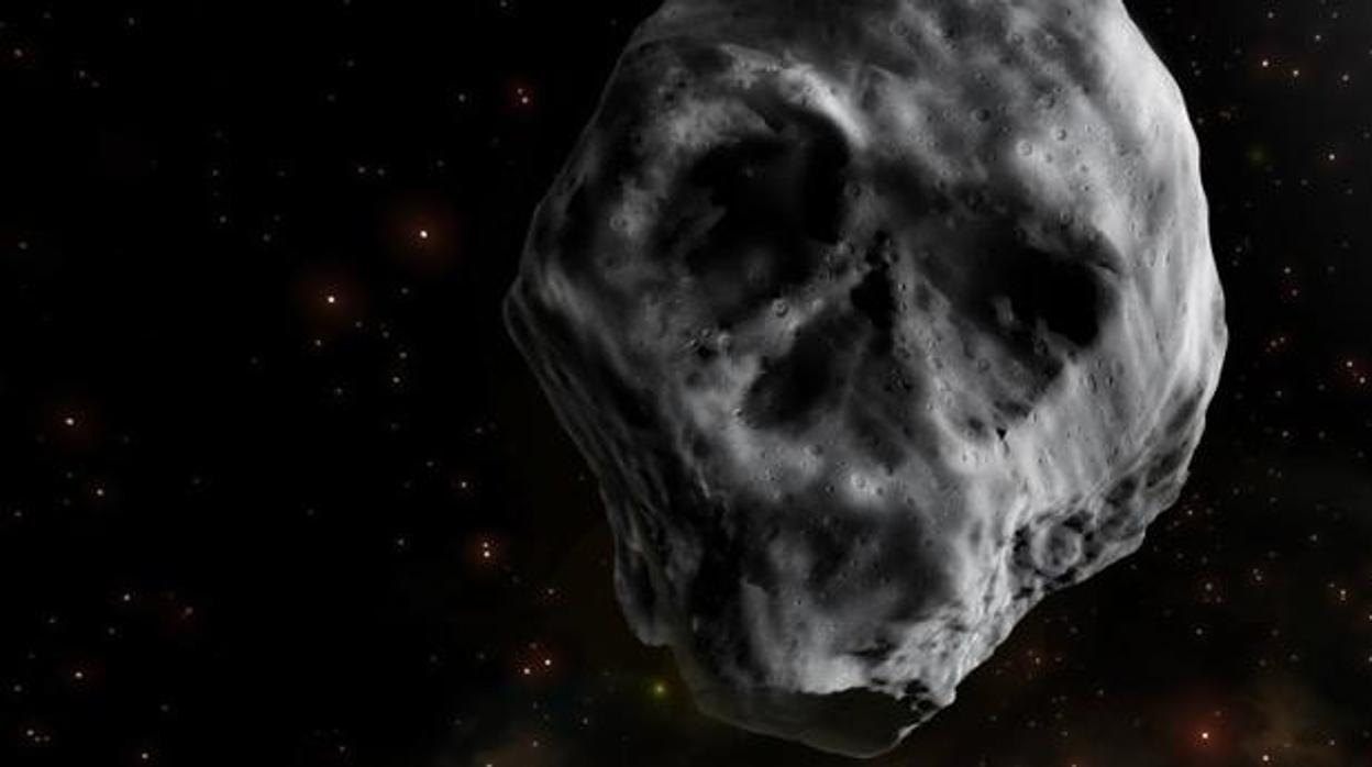 Ilustración del asteroide calavera