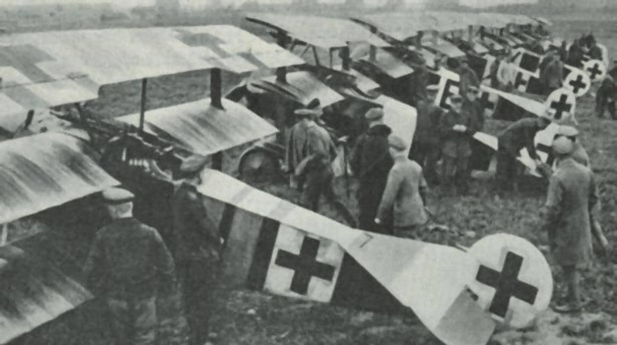 Fokker alemanes del escuadrón Jasta 26 en la Primera Guerra Mundial