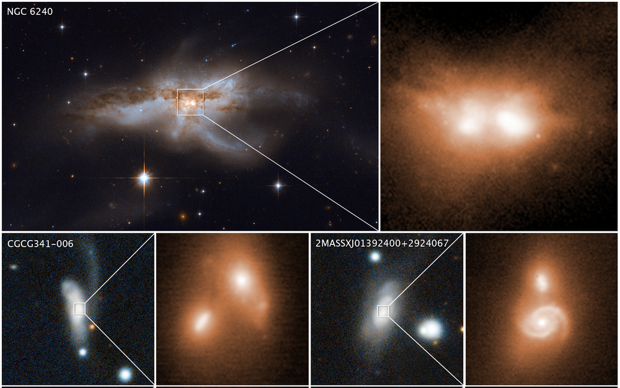 Descubren agujeros negros supermasivos a punto de chocar en el centro de decenas de galaxias