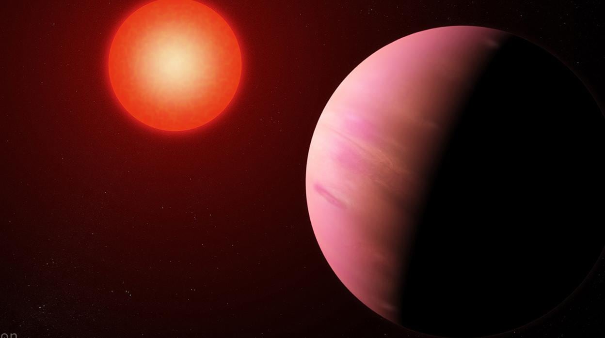 Ilustración del planeta recién descubierto llamado K2-288Bb