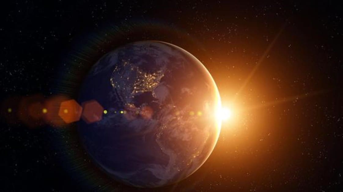 Los solticios y los equinoccios vienen dados por la posición de la Tierra en la órbita alrededor del Sol