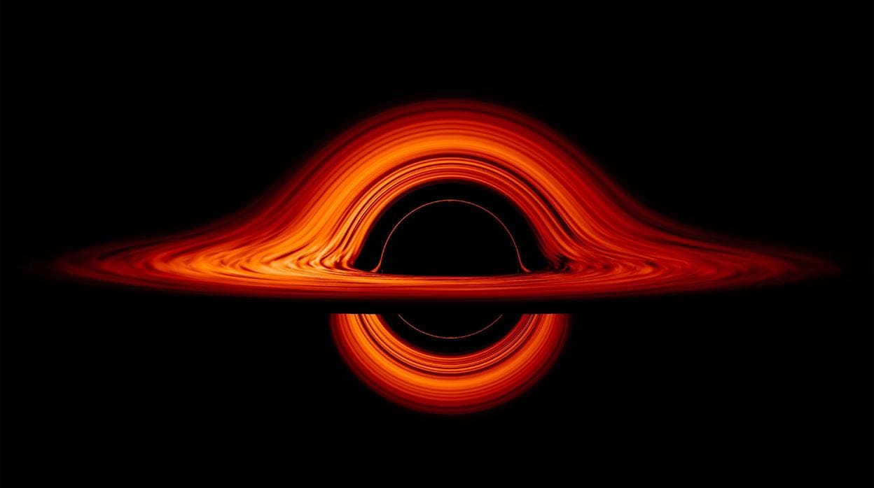 El turbulento disco de gas que gira alrededor de un agujero negro, con forma de doble joroba