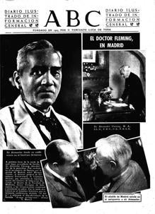 En la portada de ABC del 12 de junio de 1948, el doctor Fleming en Madrid