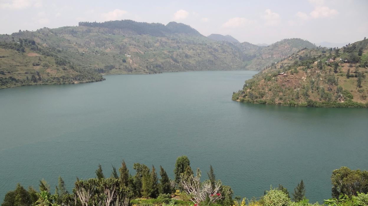 Vista del lago Kivu, donde se han realizado los experimentos