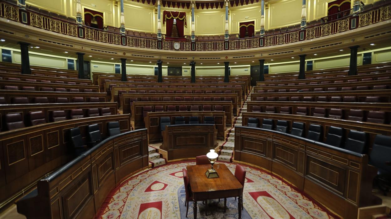 El Congreso de los Diputados, vacío