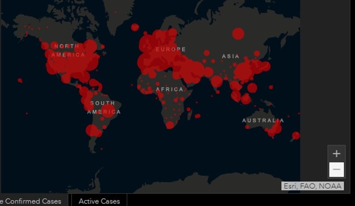 El mapa en vivo del coronavirus más famoso del mundo: así es como se hace