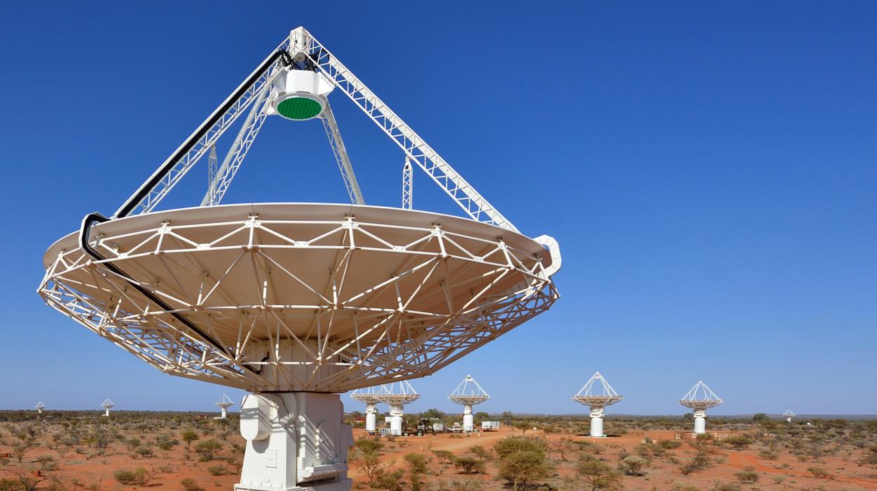 El radiotelescopio Australian Square Kilometer Array Pathfinder (ASKAP) desde el que se descubrieron tres de los cuatro extraños objetos